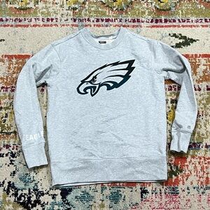 Women's Philadelphia Eagles NFL Football Gray Crewneck Sports Sweatshirt